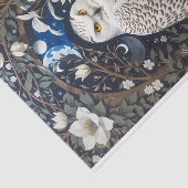 Snowy Owl Moonlight Moonblumen Seidenpapier (Ausschnitt)