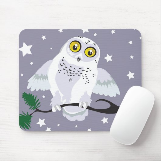 Snowy Owl Mousepad (Mit Mouse)