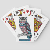 Snowy Owl Niedlicher Name Kinder Spielen Spielkarten (Rückseite)