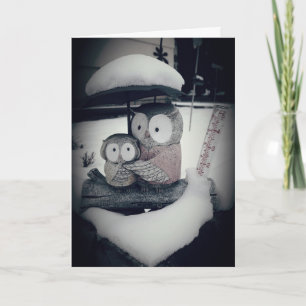 "Snowy Owl Rain Gage" Get Well Card Karte