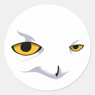 SNOWY OWL RUNDER AUFKLEBER