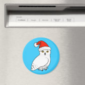 Snowy Owl Santa Magnet (In Situ (Geschirrspüler))