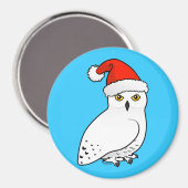 Snowy Owl Santa Magnet (Vorderseite/Rückseite)