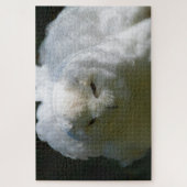 Snowy Owl schwimmt über Super Challenging Bird Lov Puzzle (Vertikal)