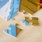 Snowy Owl Ski Jumping from a Winter Ski Ramp Puzzle (Seite)