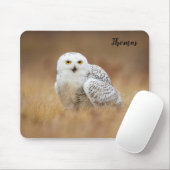 Snowy Owl Themed Mouse Pad Mousepad (Mit Mouse)