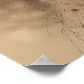 Snowy Owl und Christmas Rose Fantasy Art Poster (Ecke)