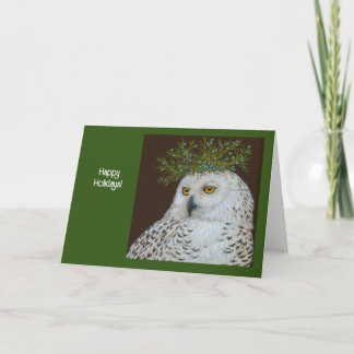 Snowy Owl Urlaubskarte Karte