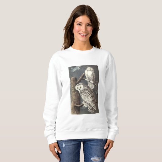 Snowy Owl von Audubon Sweatshirt (Vorne ganz)