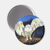 Snowy Owl von Paula Atwell Magnet (Vorderseite/Rückseite)