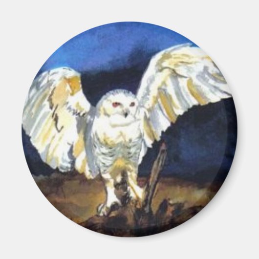 Snowy Owl von Paula Atwell Magnet (Vorne)