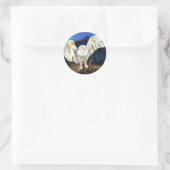 Snowy Owl von Paula Atwell Runder Aufkleber (Tasche)