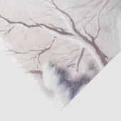 Snowy Owl Wasserfarbe Decoupage Seidenpapier (Detail)