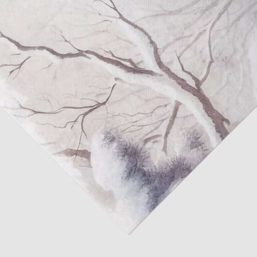 Snowy Owl Wasserfarbe Decoupage Seidenpapier (Detail)