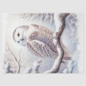 Snowy Owl Wasserfarbe Decoupage Seidenpapier (Vorderseite)