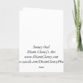 Snowy Owl - White Bird gegen Saphire Blue Sky Karte (Rückseite)