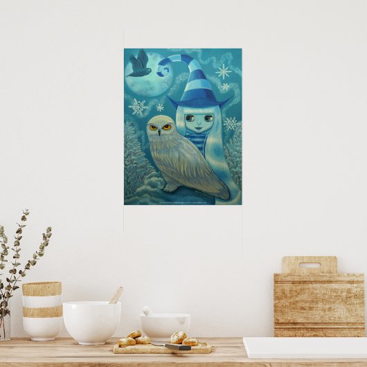 Snowy Owl Witz Poster (Küche)