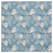 Snowy Owls auf Blue Stoff (Muster)