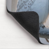 Snowy Owls On a Winter Branch Mousepad (Ecke)