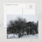 Snowy Parters' Yard Postkarte (Vorne/Hinten)