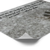Snowy Paw Print Poster (Ecke)