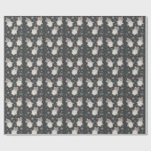 Snowy Penguin Holiday Wrapping Paper Geschenkpapier (Flach)