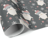 Snowy Penguin Holiday Wrapping Paper Geschenkpapier (Rolleneckpunkt)