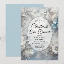 Snowy Petals in Frozen Bloom Christmas Eve Dinner