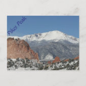 Snowy Pikes Peak Postcard Postkarte (Vorderseite)