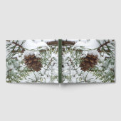 Snowy Pine Cone I Winter Nature Fotografy Gästebuch (Voll)