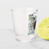 Snowy Pine Cone I Winter Nature Fotografy Schnapsglas (Links)