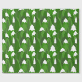 Snowy Pine Forest Geschenkpapier (Flach)