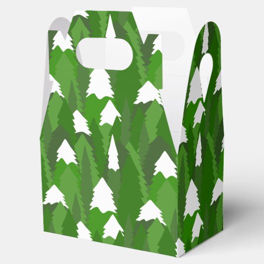 Snowy Pine Forest Geschenkschachtel (Geöffnet)