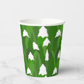 Snowy Pine Forest Pappbecher (Links)