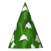 Snowy Pine Forest Partyhütchen (Vorderseite)