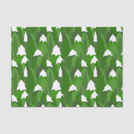 Snowy Pine Forest Seidenpapier