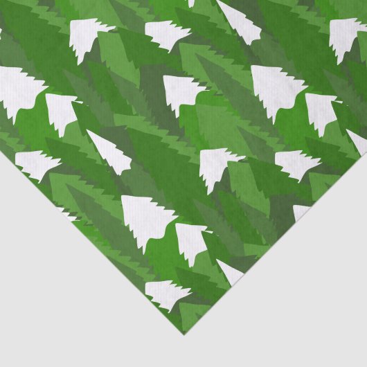 Snowy Pine Forest Seidenpapier (Ausschnitt)