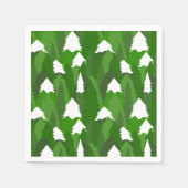 Snowy Pine Forest Serviette (Vorderseite)