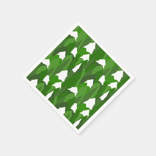 Snowy Pine Forest Serviette (Ecke)