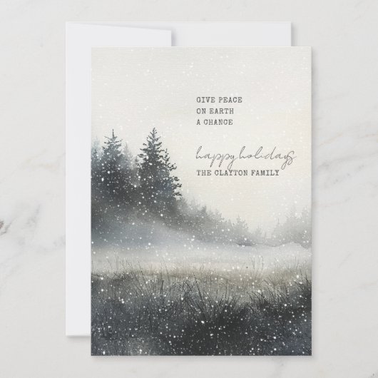 Snowy Pine Forest Weihnachten (Vorderseite)