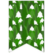 Snowy Pine Forest Wimpelkette (Erste Fahne)