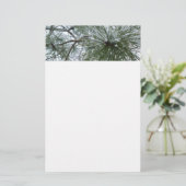 Snowy Pine Needles Winter Nature Fotografy Briefpapier (Stehend Vorderseite)