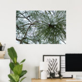 Snowy Pine Needles Winter Nature Fotografy Poster (Heimbüro)