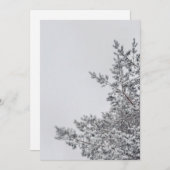 Snowy Pine, Scandinavian Christmas aesthetic Feiertagskarte (Vorne/Hinten)