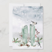 Snowy Pine & Spruce Christmas Bridesmaids Luncheon Einladung (Rückseite)