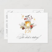 Snowy Pine & Spruce Weihnachtsfeier Erinnerung UAW Postkarte (Vorne/Hinten)