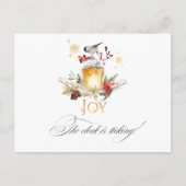 Snowy Pine & Spruce Weihnachtsfeier Erinnerung UAW Postkarte (Vorderseite)