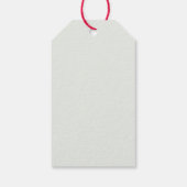 Snowy Pine Trees Vintage Weihnachten Geschenkanhänger (Rückseite)