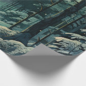 Snowy Pine Trees Winterwald Weihnachten Geschenkpapier (Ecke)