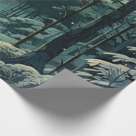 Snowy Pine Trees Winterwald Weihnachten Geschenkpapier (Ecke)